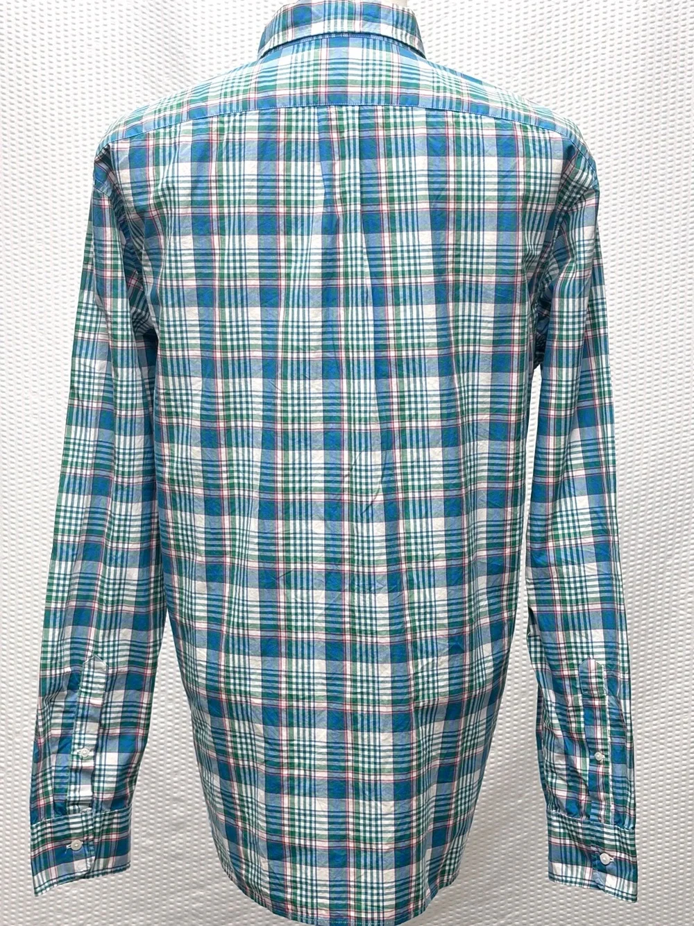 J. Crew Plaid Button Down Shirt Blue Green Cotton Men’s XL NWT